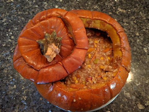 Baked in Pumpkin Sausage Stew